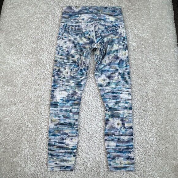 Lululemon Wunder Under Hi Rise Legging Blurry Belle Multi Stripe Blue - Picture 3 of 10